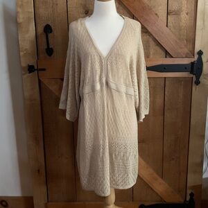 NWT C and E Unlined Acrylic Crocheted Knit Dress\Tunic Size 3X